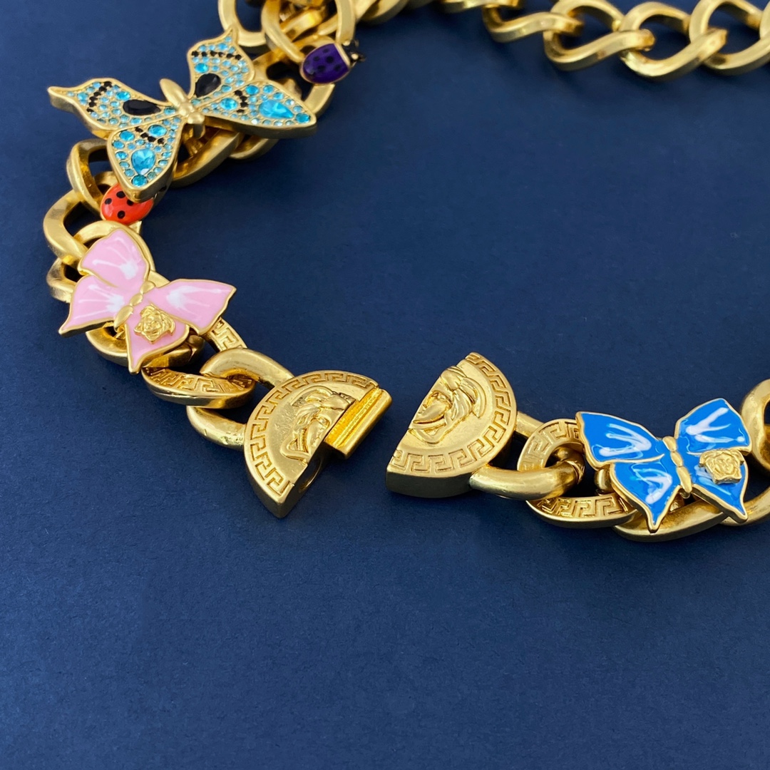 [TOP] VERSACE Tussauds Human Face Matt Choker Necklace