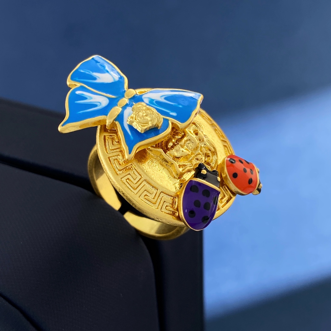 [TOP] VERSACE Fretwork Disc Matte Tussauds Rim Ring