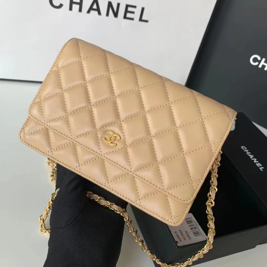 [TOP] CHANEL Flap Bag Mini 19 CM - Beige & GHW