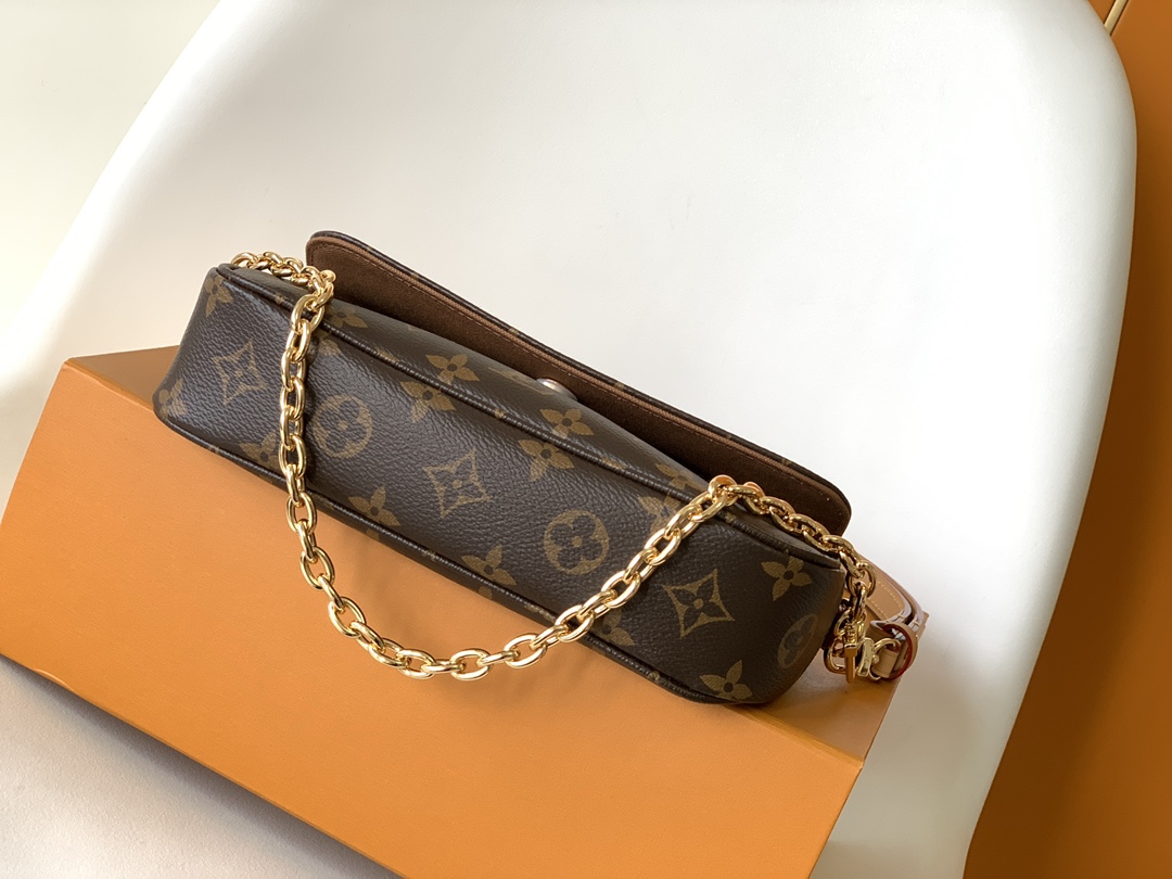 [TOP] Louis Vuitton LV Sac Recoleta Monogram Canvas Wallet 23.5 x 12 x 4.3 cm- Brown