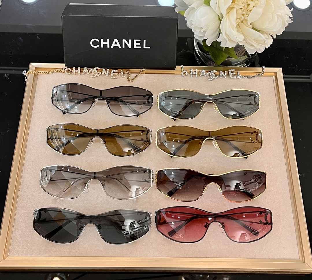 [TOP] CHANEL Sunglasses with Chain - 5 Colors