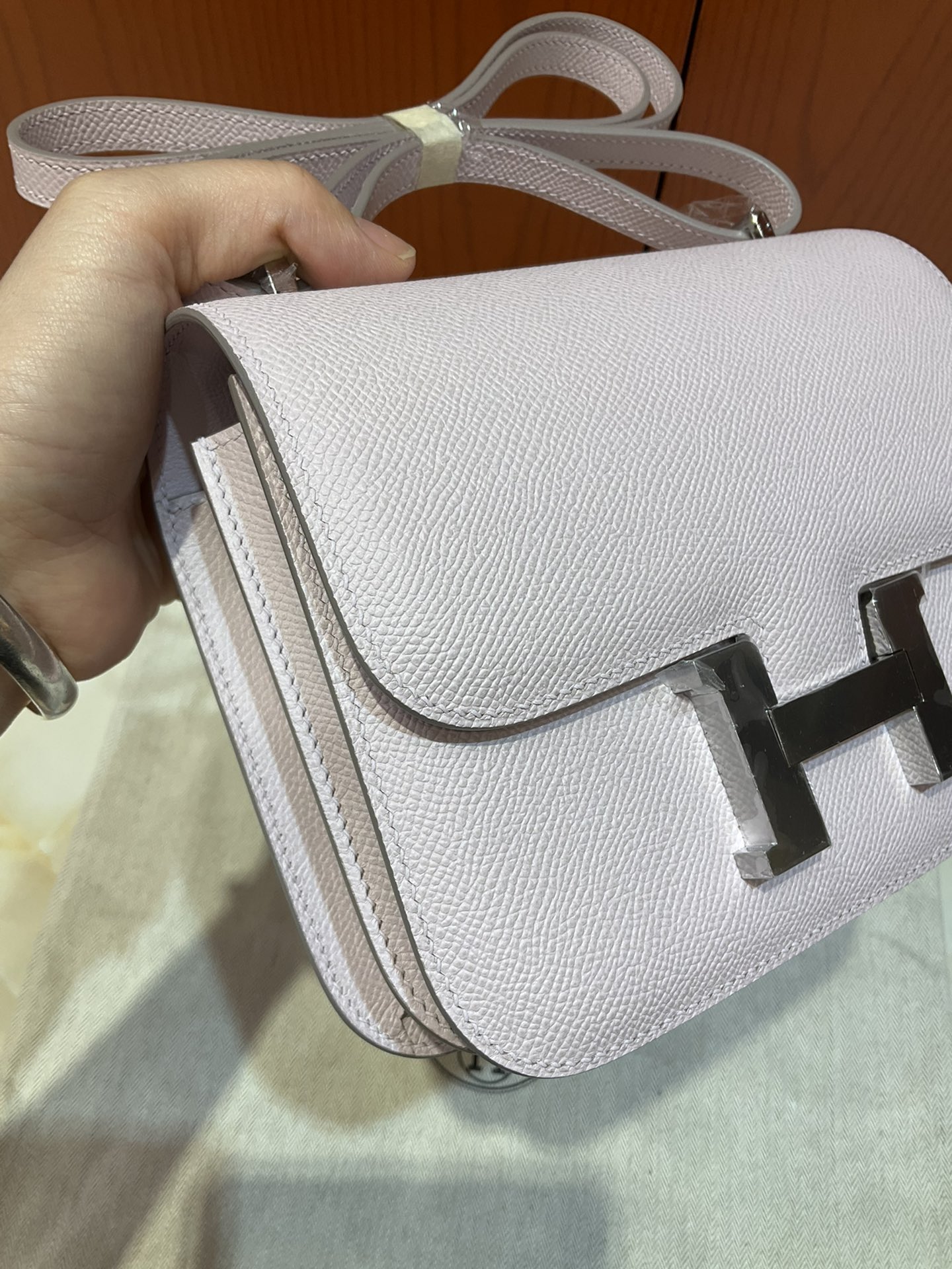 [TOP] HERMES Constance Epsom Leather 𝟏𝟗 CM - Light Purple - & SHW