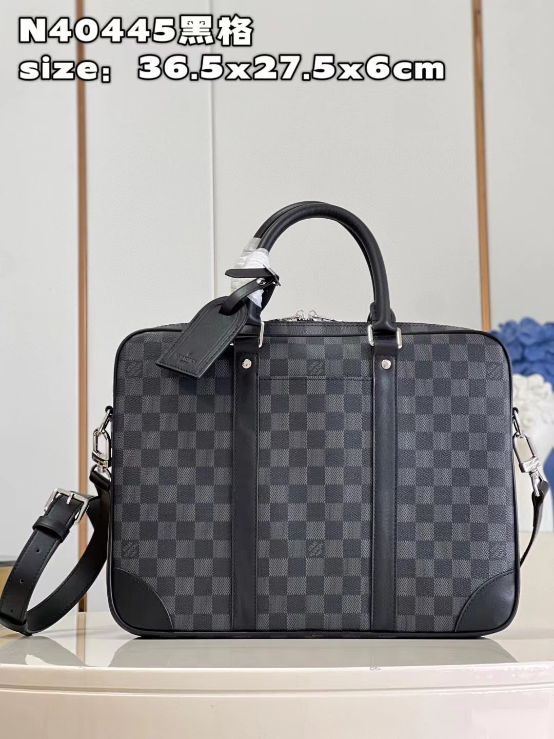 [TOP] Louis Vuitton LV Damier Graphite Coated Canvas Small Briefcase 36.5x27.5x6 cm