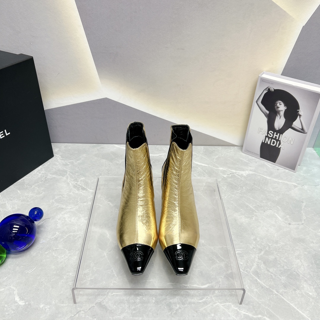 [TOP] CHANEL Square Toe Elasticated Short Boots - 3 Colors