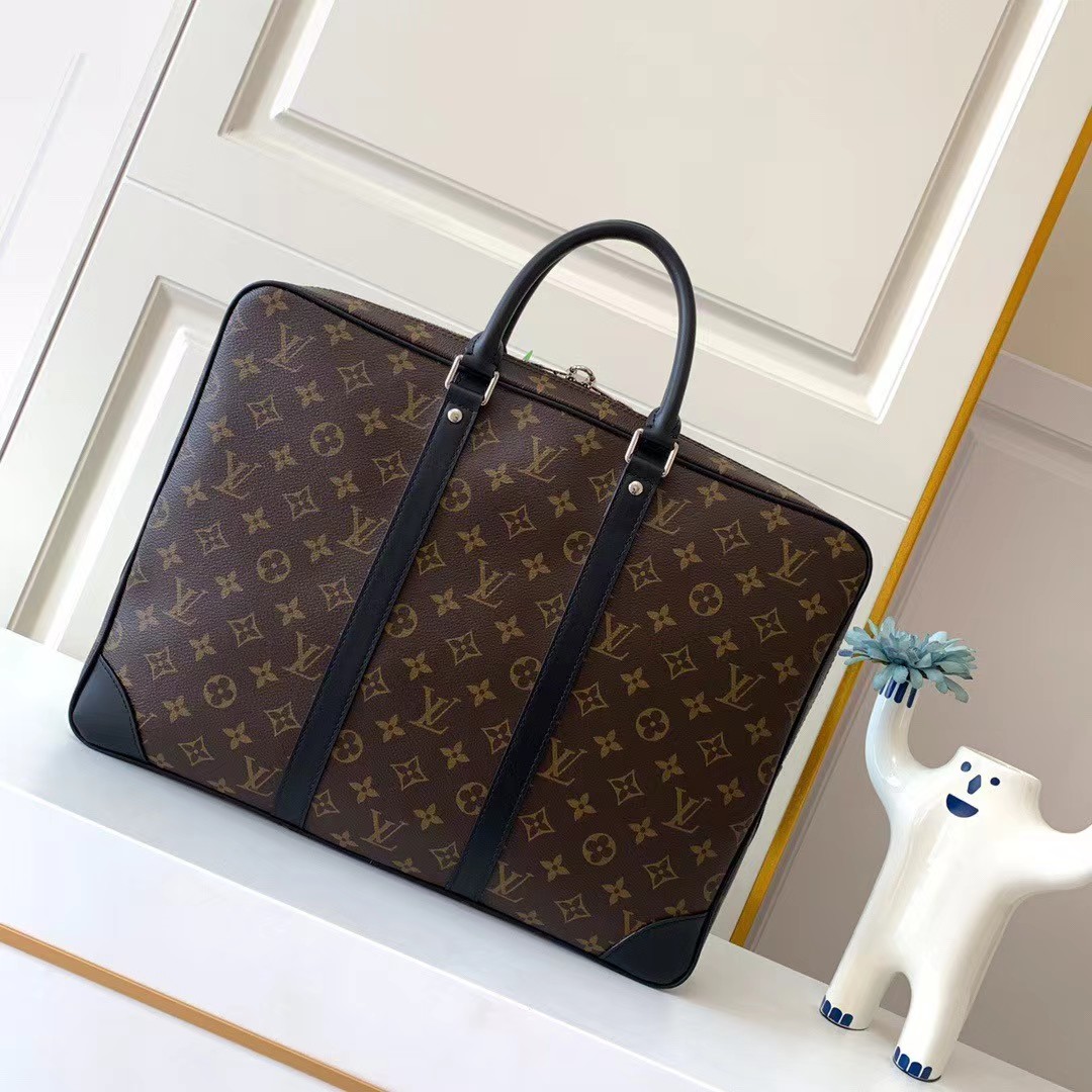 [TOP] Louis Vuitton LV Porte-Documents Voyage Briefcase 41X31X7 cm-Presbyopia With Leather