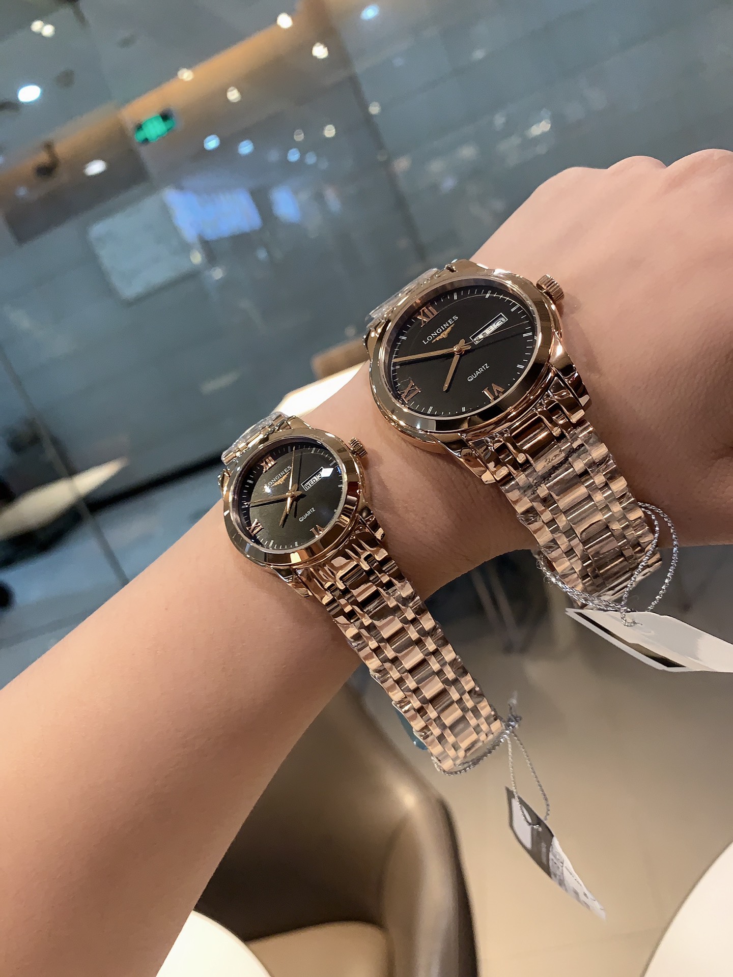 [TOP] LONGINES Quartz movement 316L Stainless Steel Watch - Black