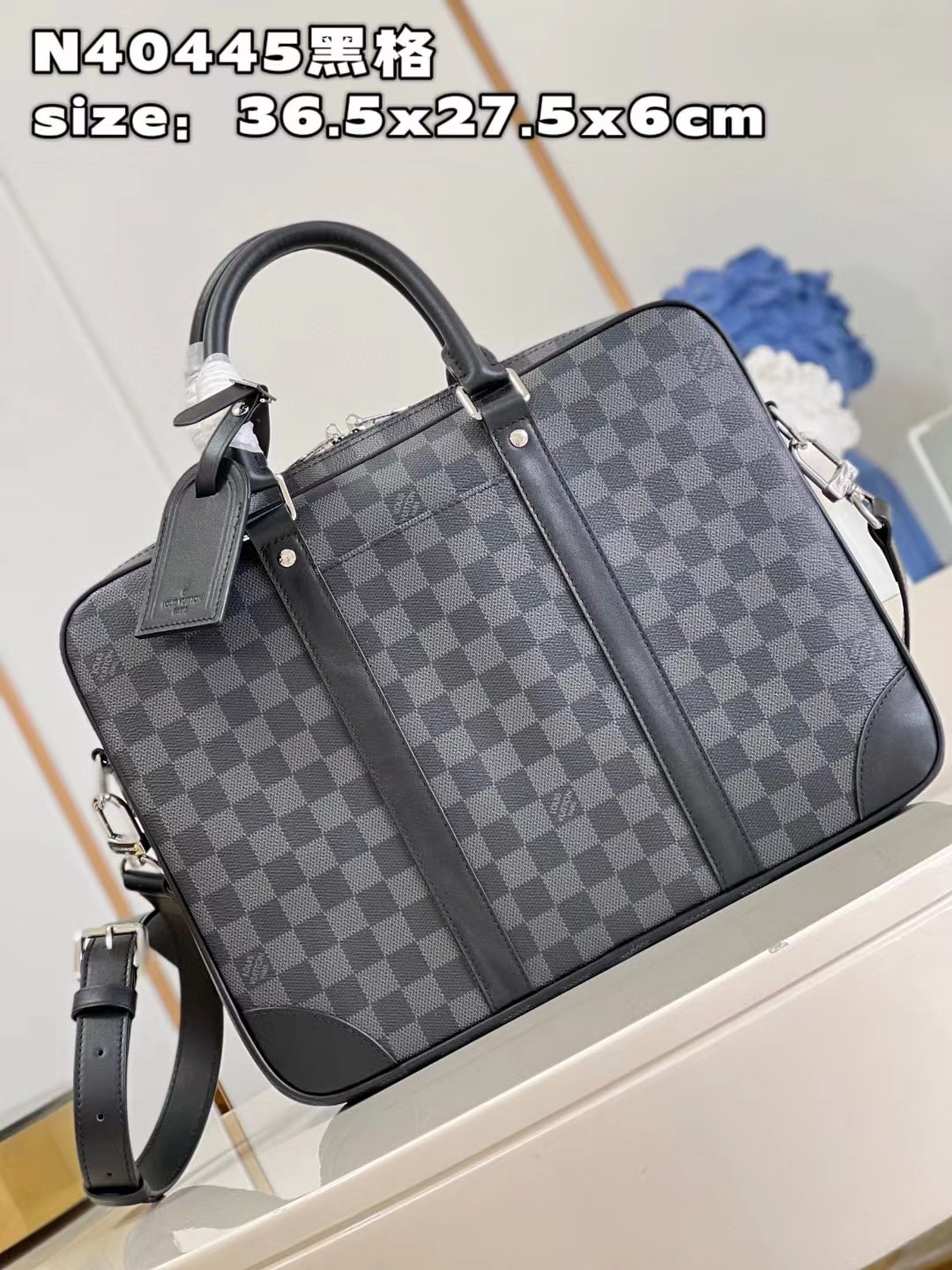 [TOP] Louis Vuitton LV Damier Graphite Coated Canvas Small Briefcase 36.5x27.5x6 cm