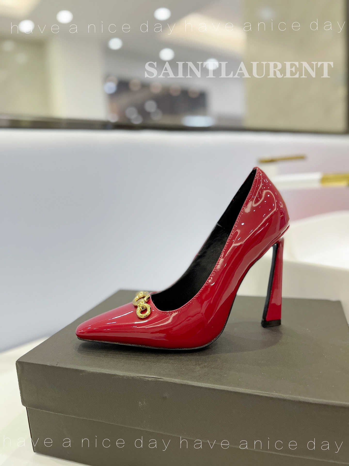 [TOP] Yves Saint Laurent YSL Leather High Heel Pumps- 5 Colours