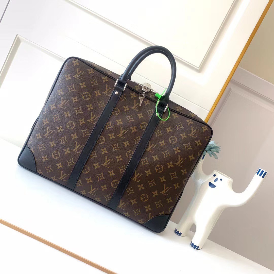 [TOP] Louis Vuitton LV Porte-Documents Voyage Briefcase 41X31X7 cm-Presbyopia With Leather