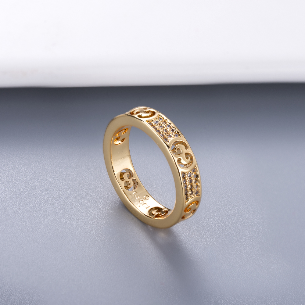[TOP] GUCCI Hollow Pattern Ring - 2 Colors - 711 Luxury