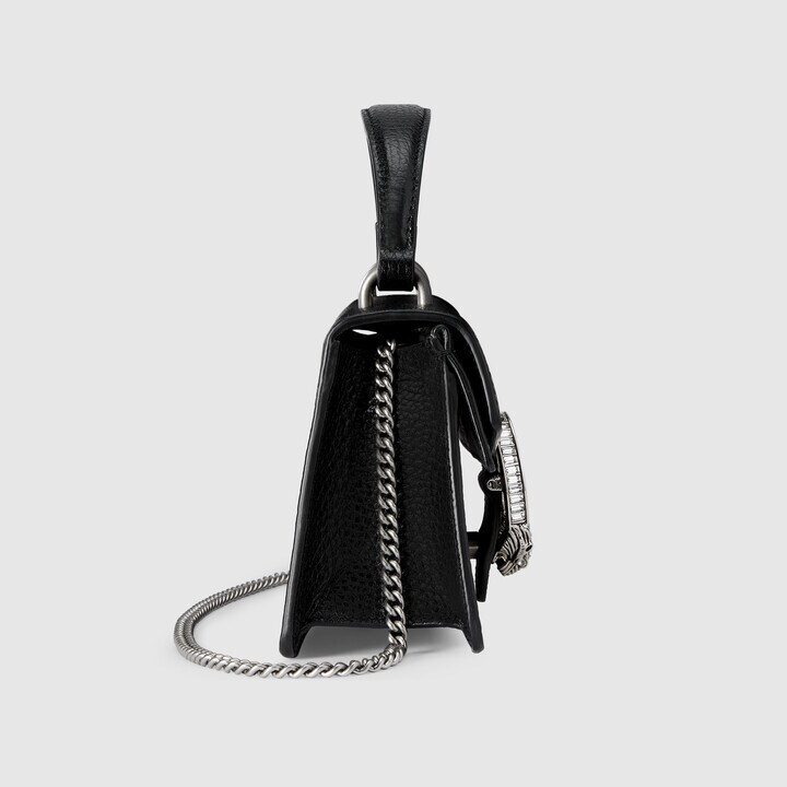 [TOP] GUCCI G*G Dionysus Super Mini Leather Bag 18x12x6 cm - Black