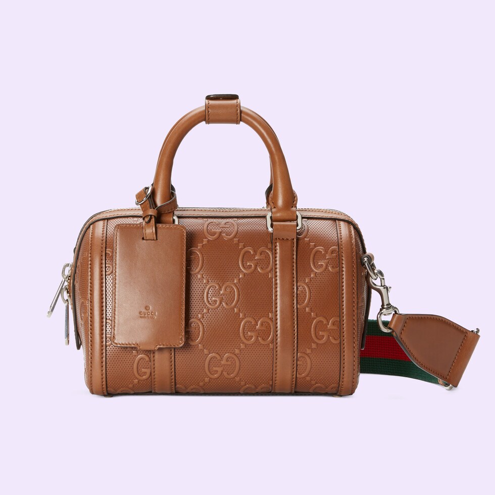 [TOP] GUCCI GG Print Embossed Mini Travel Bag 22x15x12.5 cm - Two Colors
