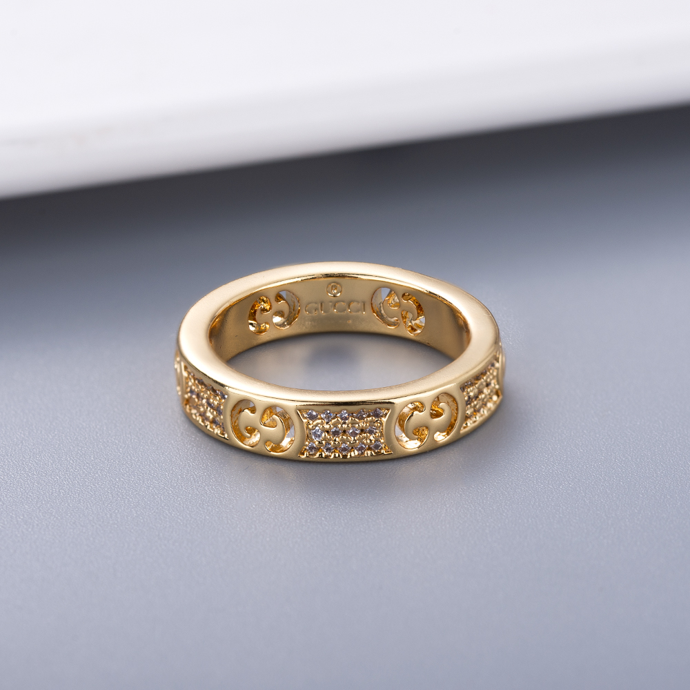 [TOP] GUCCI Hollow Pattern Ring - 2 Colors - 711 Luxury