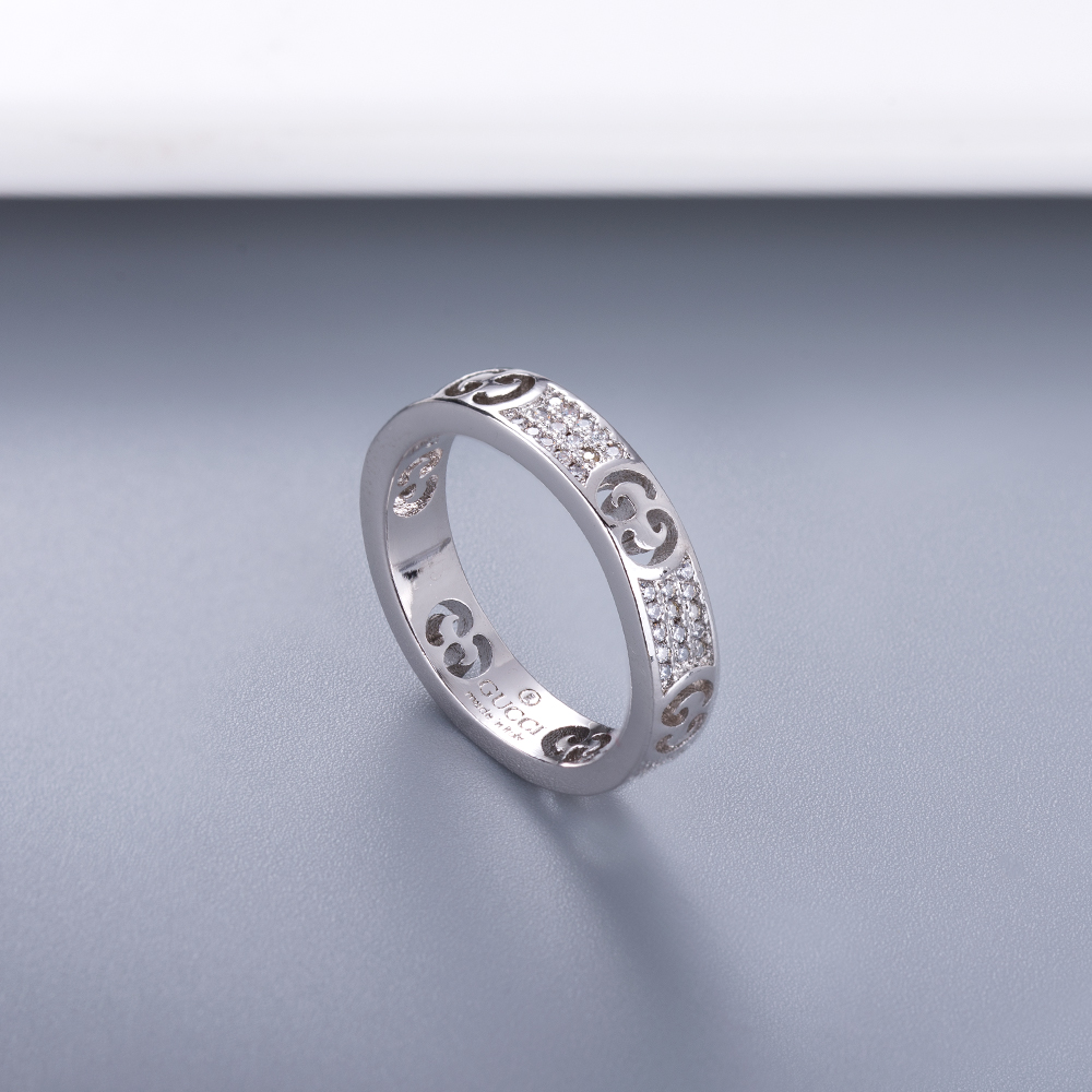 [TOP] GUCCI Hollow Pattern Ring - 2 Colors - 711 Luxury