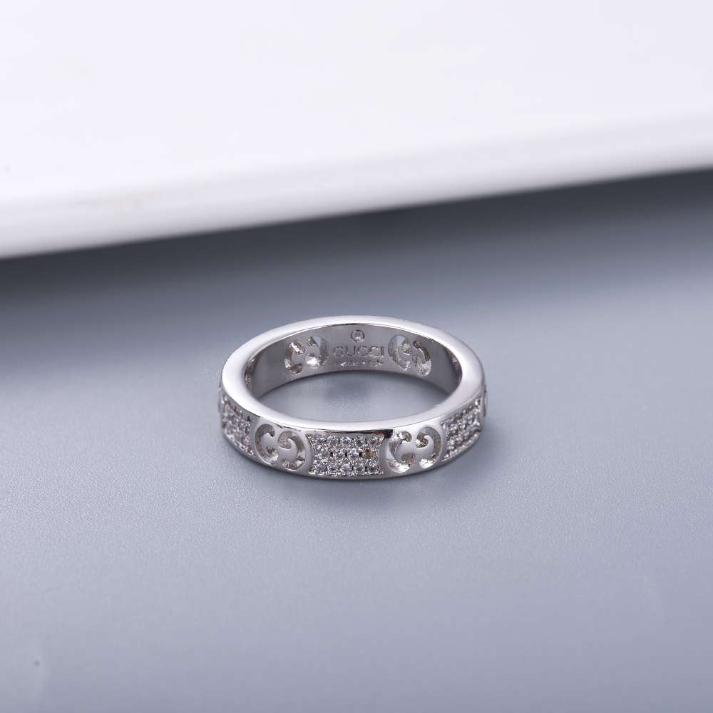 [TOP] GUCCI Hollow Pattern Ring - 2 Colors - 711 Luxury