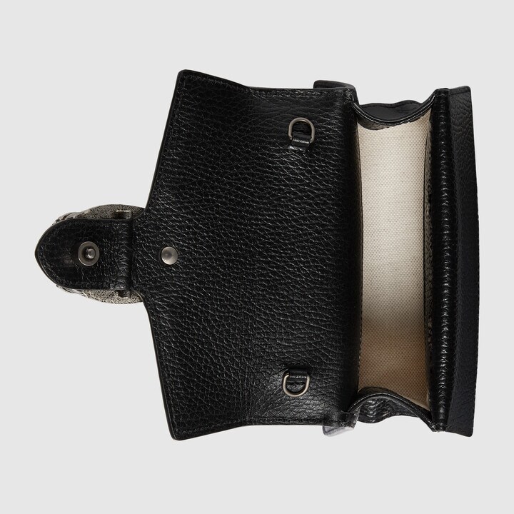 [TOP] GUCCI G*G Dionysus Super Mini Leather Bag 18x12x6 cm - Black