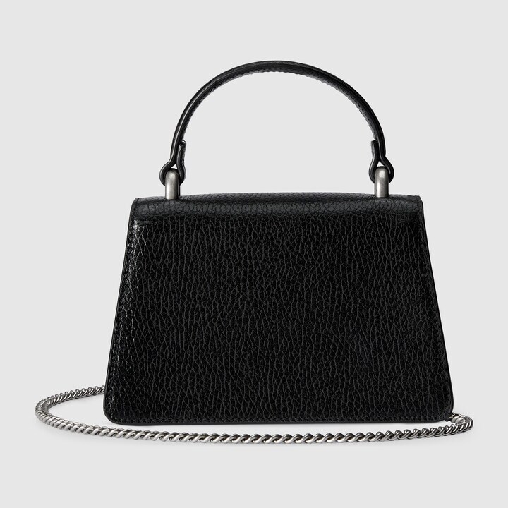 [TOP] GUCCI G*G Dionysus Super Mini Leather Bag 18x12x6 cm - Black
