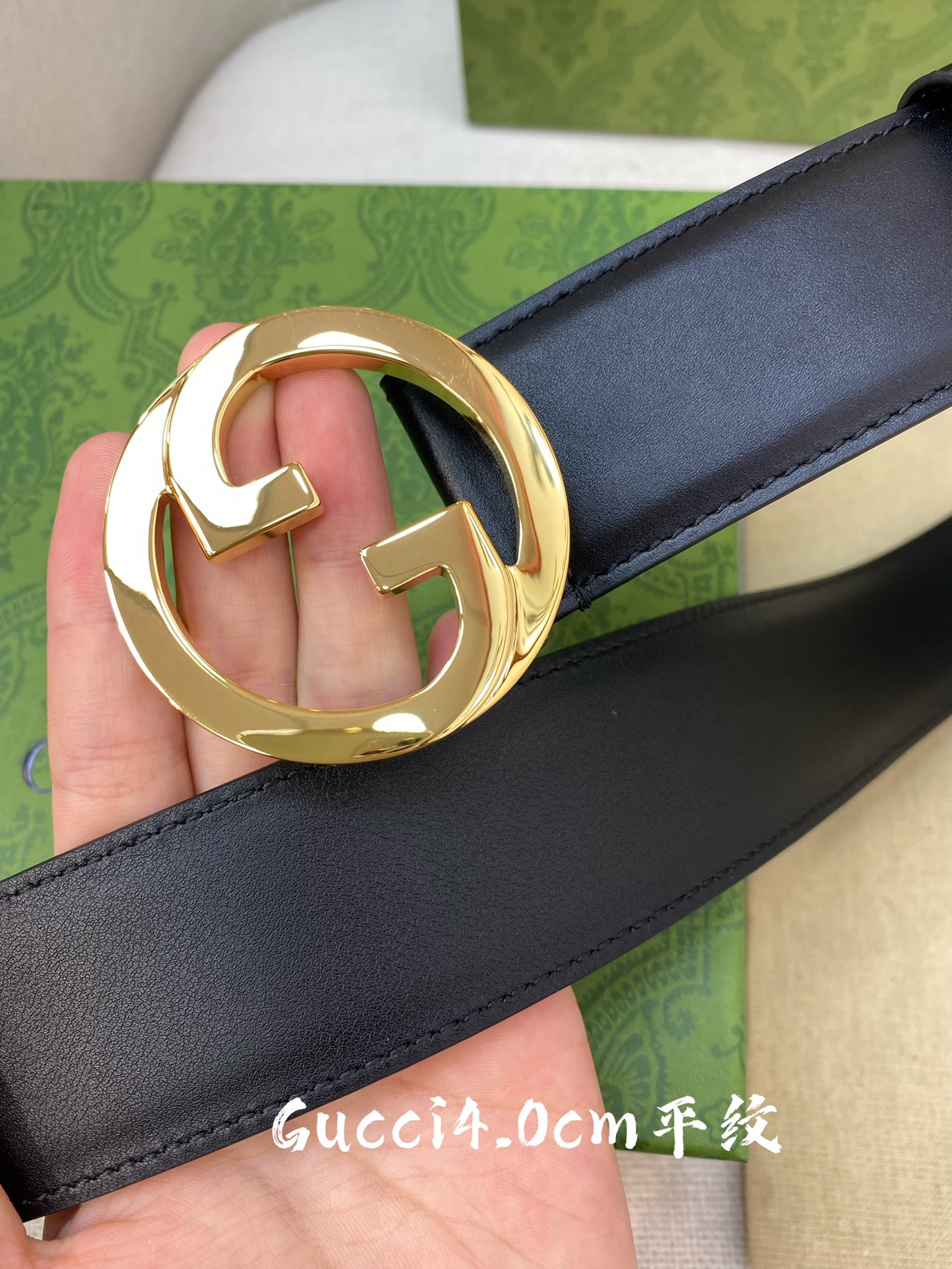 [TOP] GUCCI Men's Leather Belt G Buckle - 4 Colour