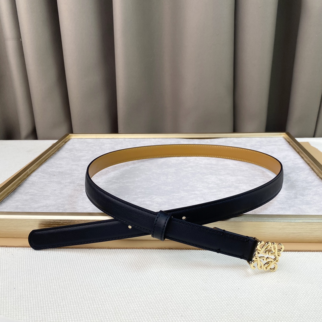 [TOP] LOEWE LOGO Smooth cow leather belt - 3 Colour