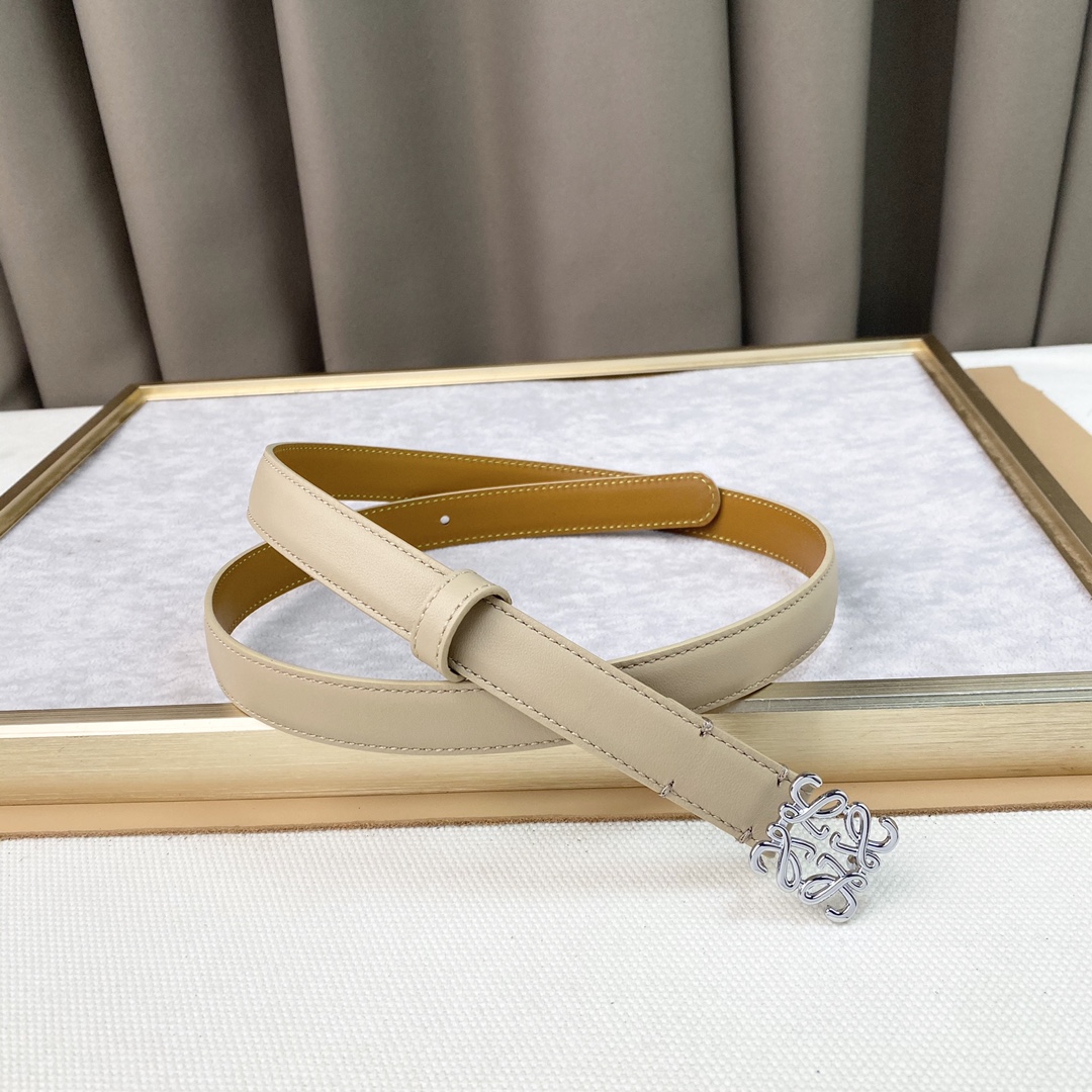 [TOP] LOEWE LOGO Smooth cow leather belt - 3 Colour