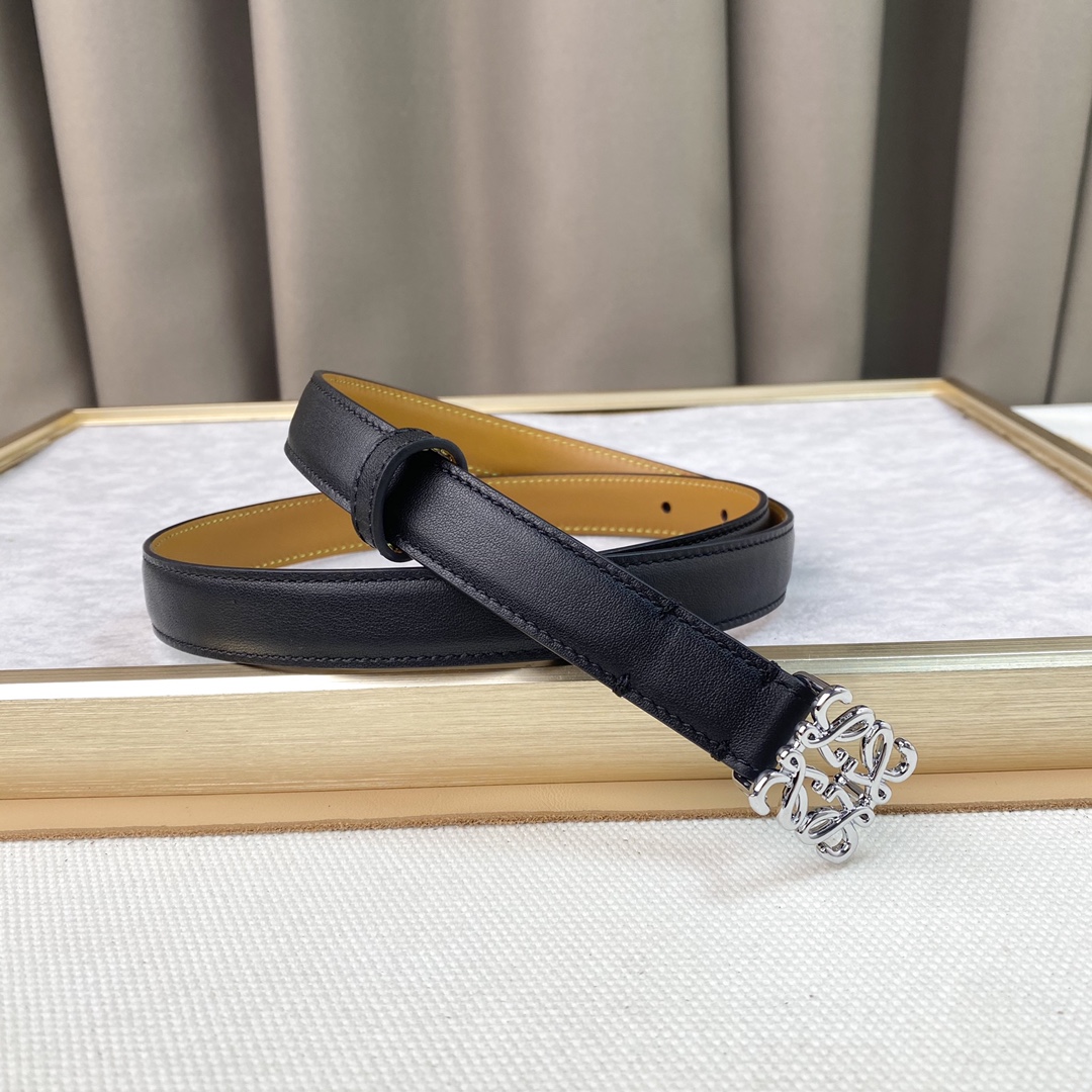 [TOP] LOEWE LOGO Smooth cow leather belt - 3 Colour