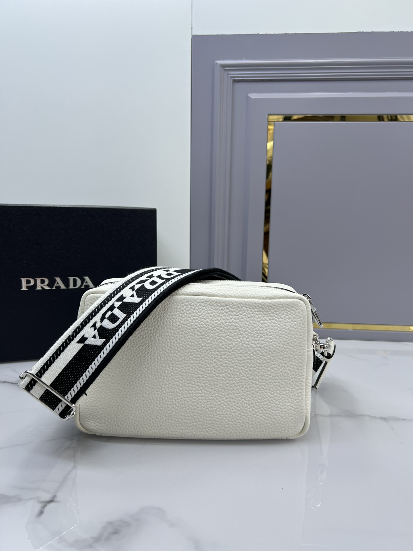 [Top] PRADA Double Shoulder Strap Buckskin Cowhide Bags 22x14x8cm -  8 Colors