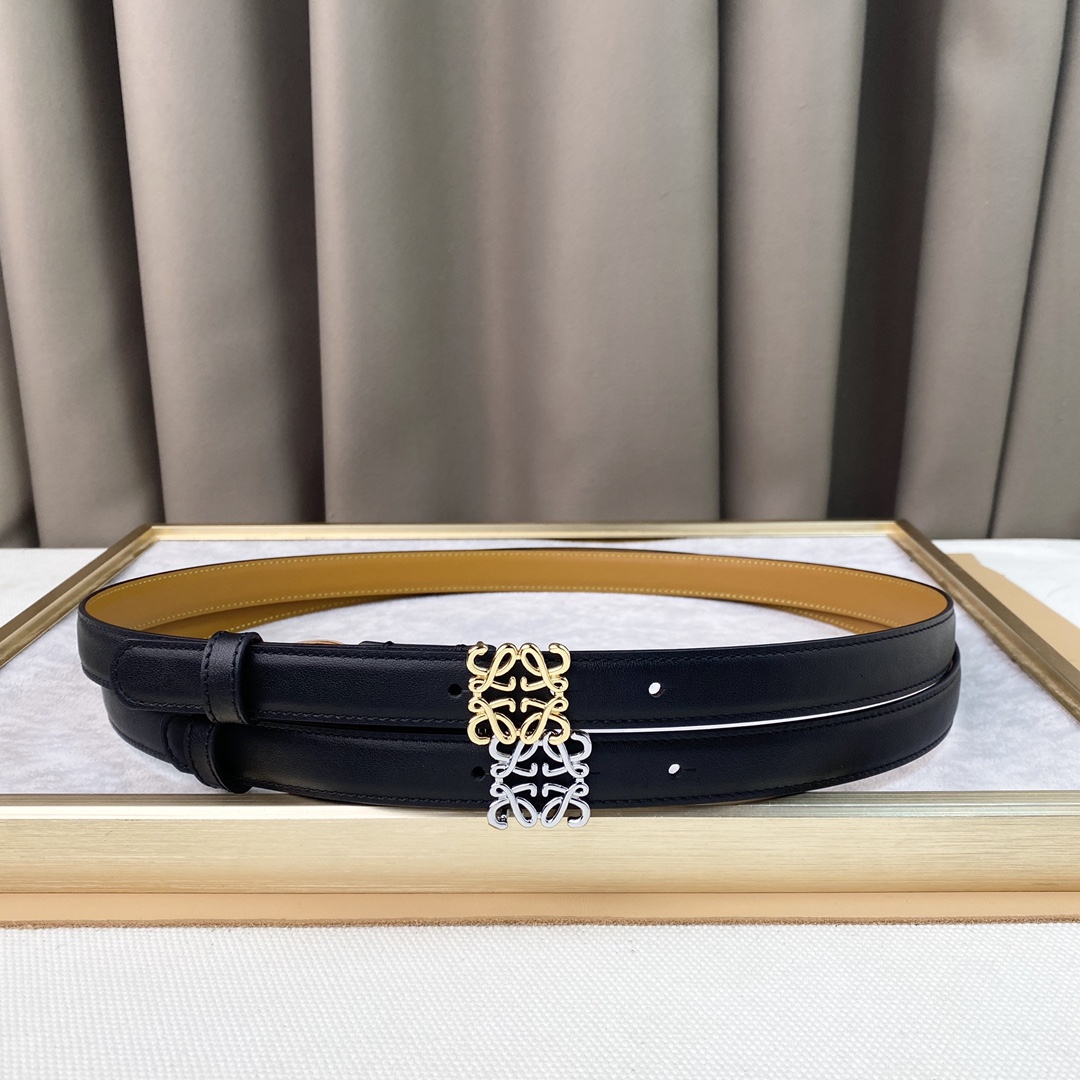 [TOP] LOEWE LOGO Smooth cow leather belt - 3 Colour