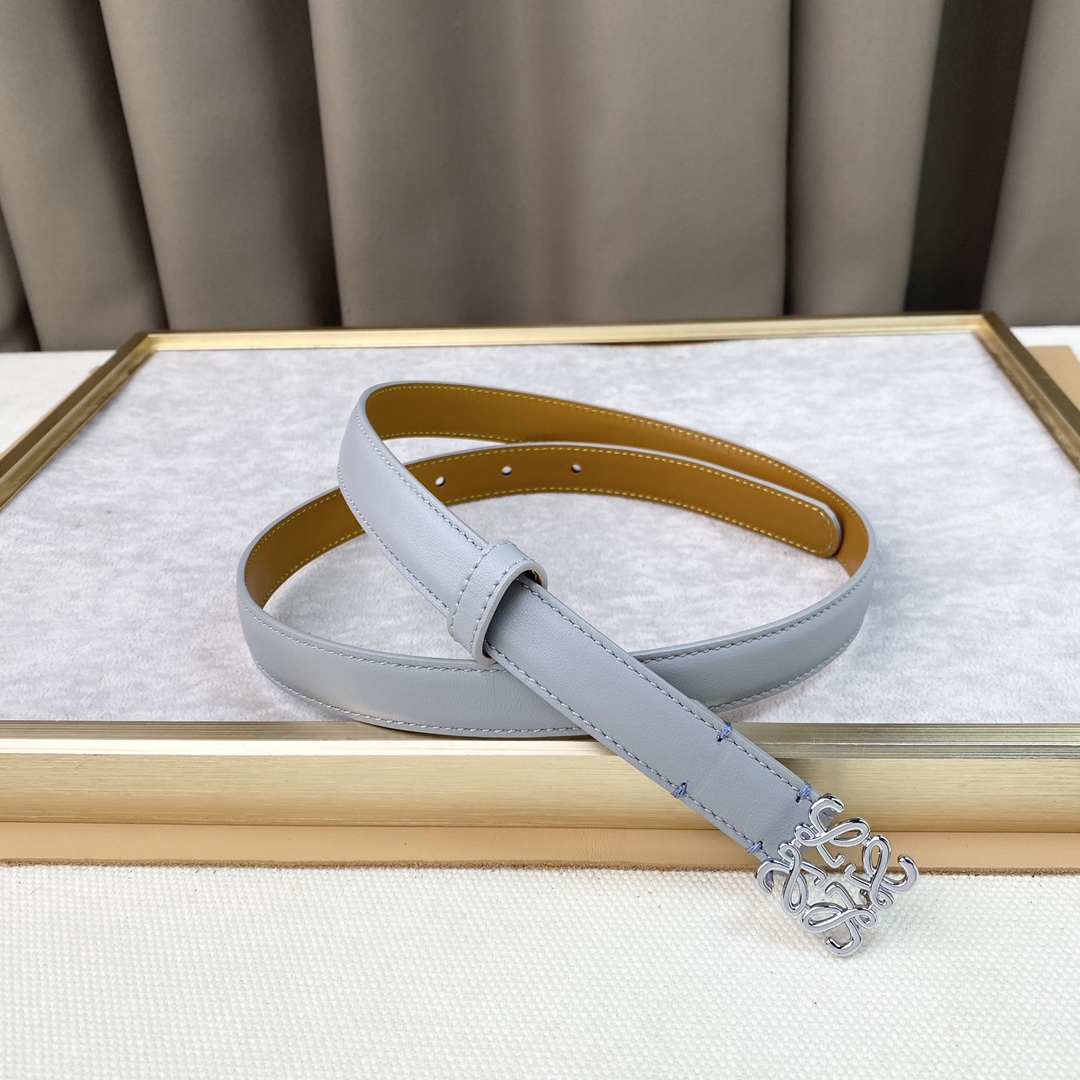 [TOP] LOEWE LOGO Smooth cow leather belt - 3 Colour