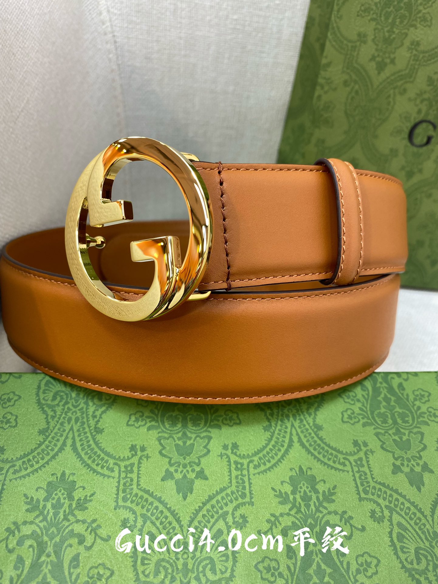 [TOP] GUCCI Men's Leather Belt G Buckle - 4 Colour