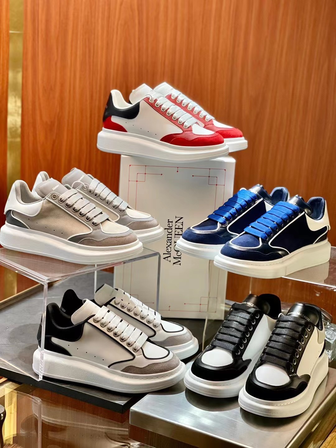 [TOP] Alexander McQueen Alexander Couple Style Sneakers - 5 Colour