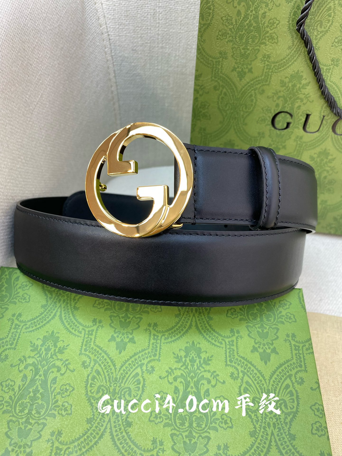 [TOP] GUCCI Men's Leather Belt G Buckle - 4 Colour