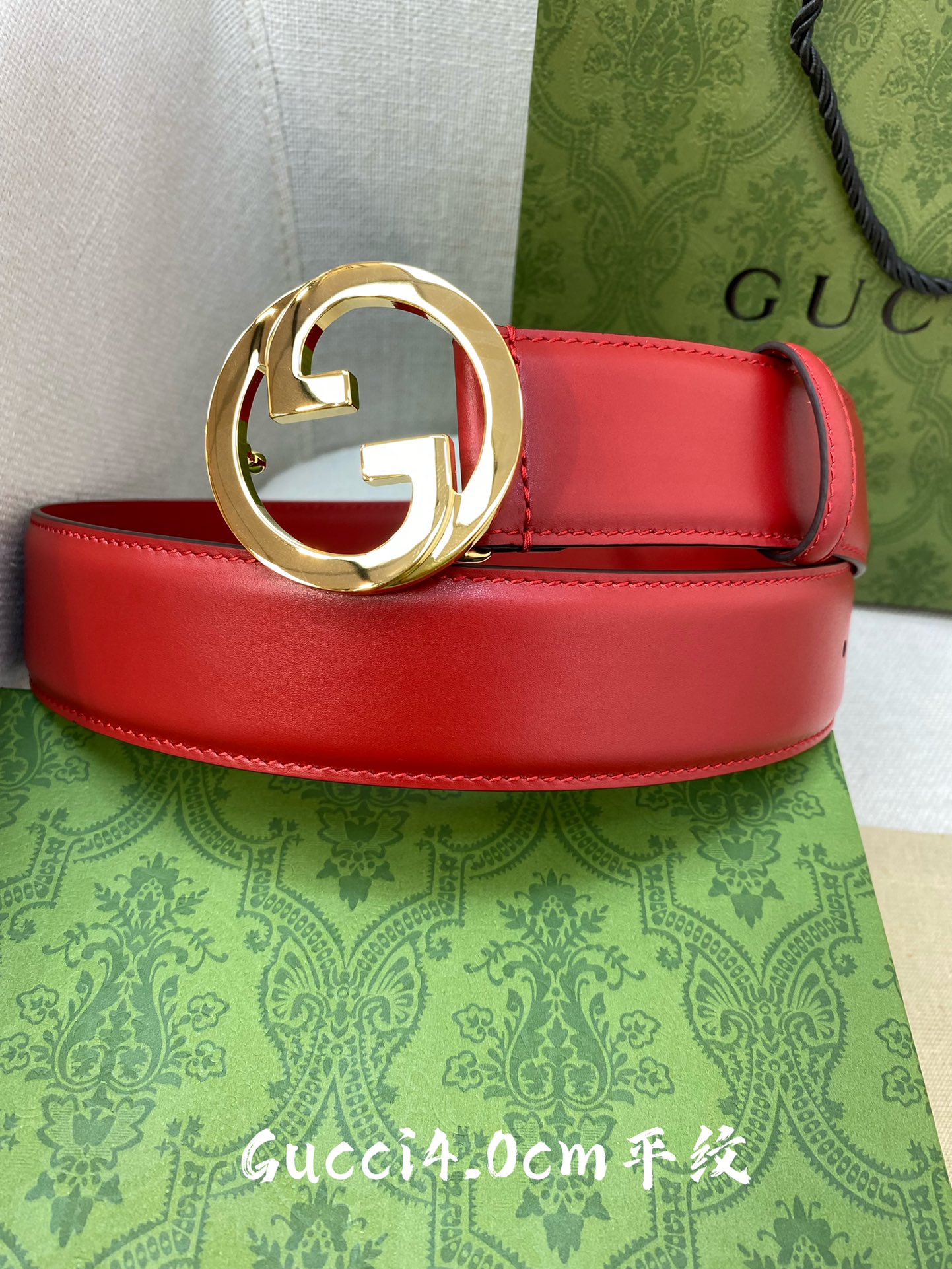 [TOP] GUCCI Men's Leather Belt G Buckle - 4 Colour