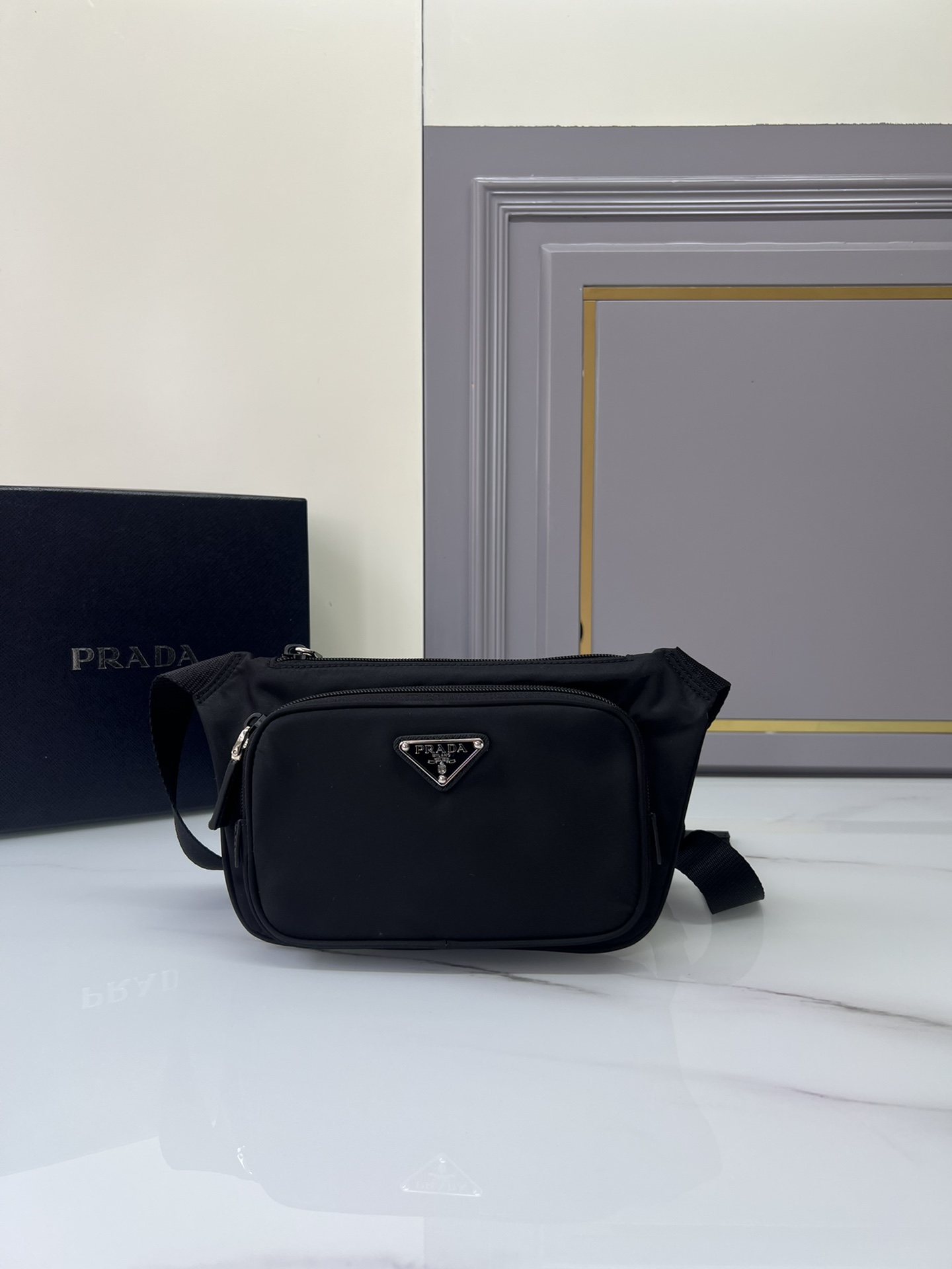 [Top] PRADA New Waist&Chest Bags 19x13x2.5 cm - Black
