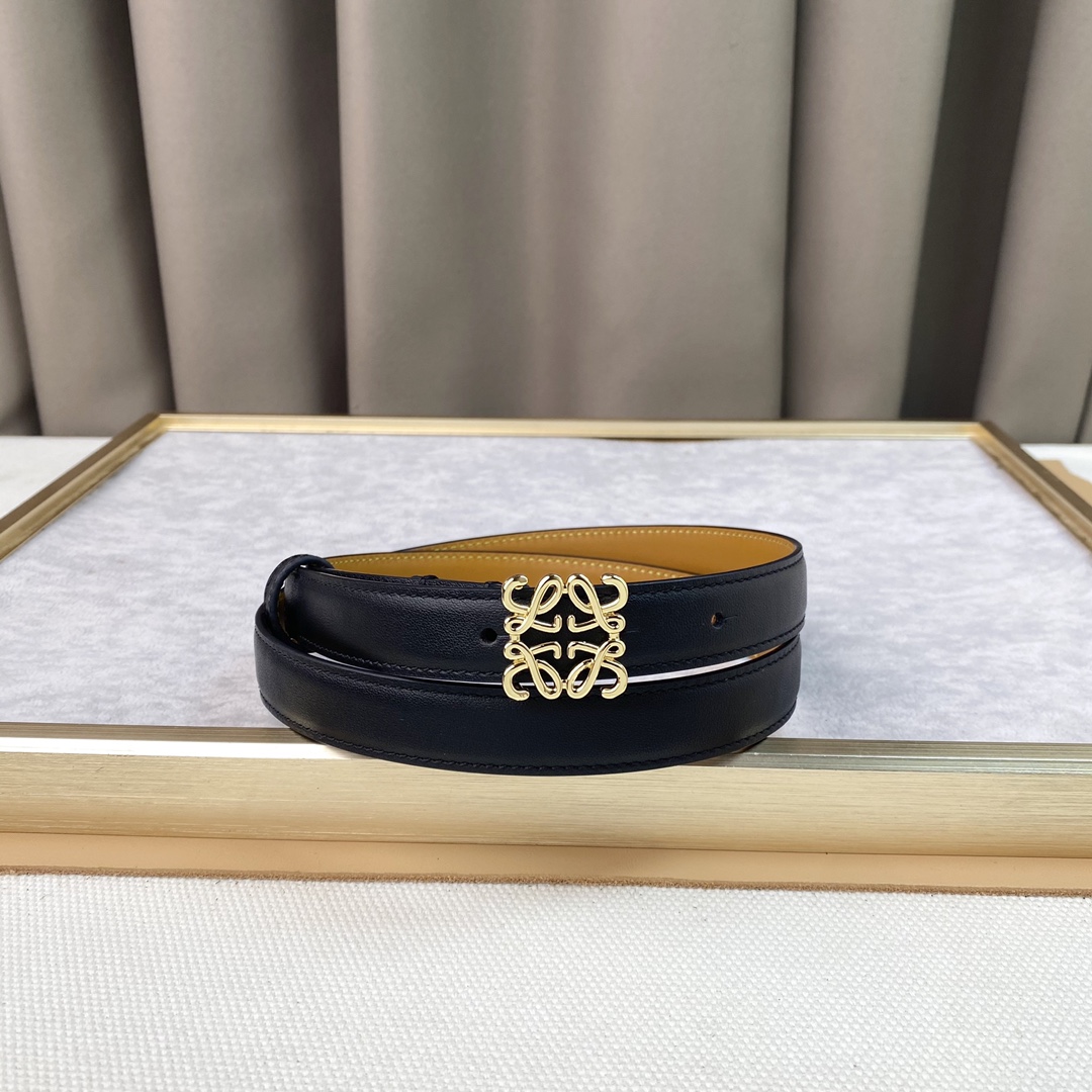 [TOP] LOEWE LOGO Smooth cow leather belt - 3 Colour