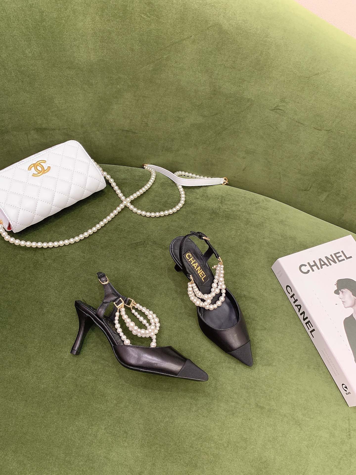 [TOP] CHANEL Pearl High Heels - 3 Colors - 8cm