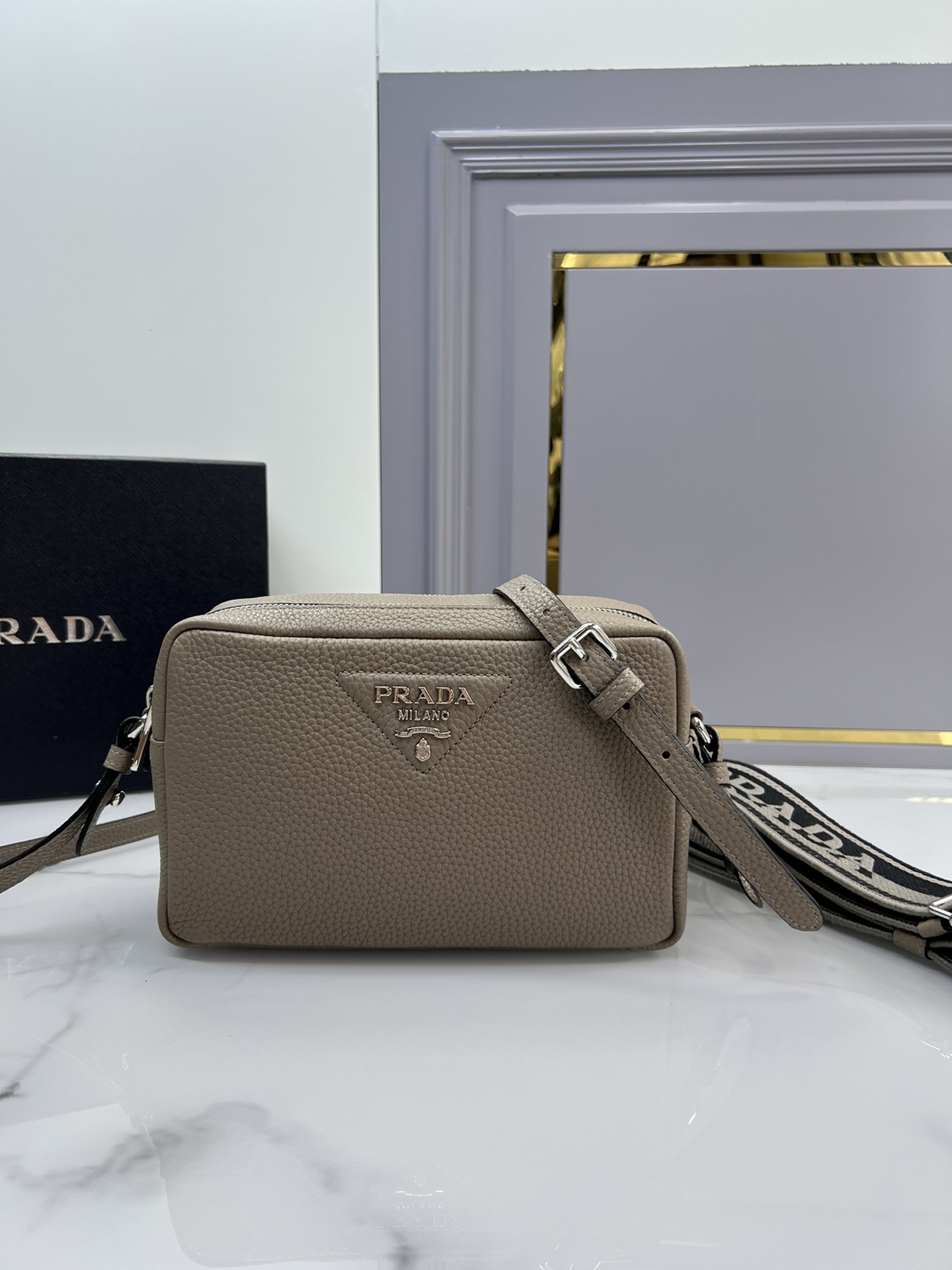 [Top] PRADA Double Shoulder Strap Buckskin Cowhide Bags 22x14x8cm -  8 Colors