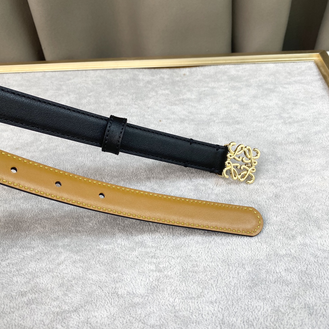 [TOP] LOEWE LOGO Smooth cow leather belt - 3 Colour