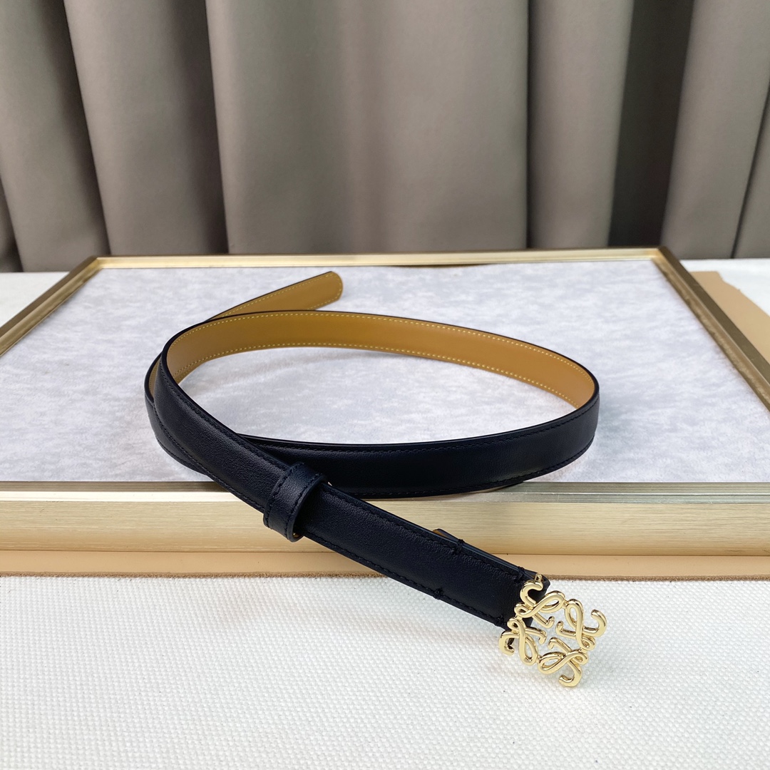 [TOP] LOEWE LOGO Smooth cow leather belt - 3 Colour