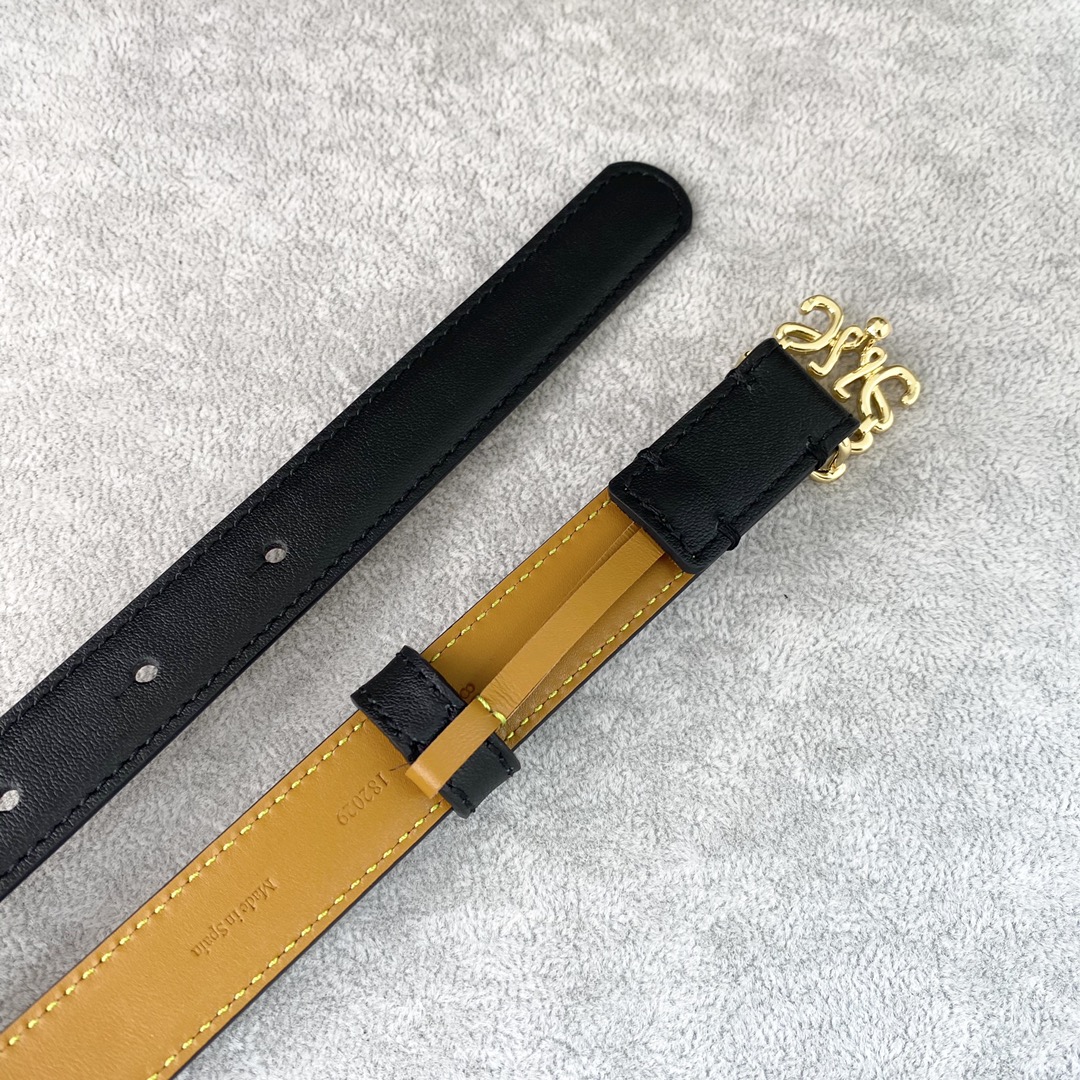 [TOP] LOEWE LOGO Smooth cow leather belt - 3 Colour