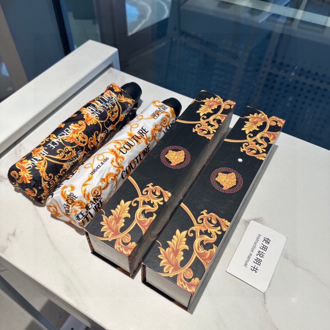 [TOP] VERSACE Three-Fold Umbrella - 2 Colors