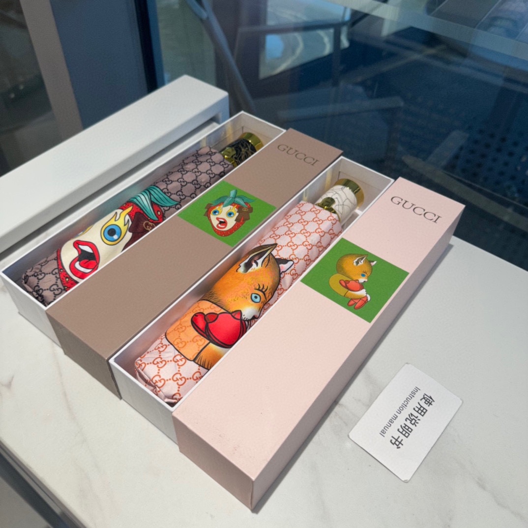 [TOP] GUCCI 30cm Umbrella - 3 Colors