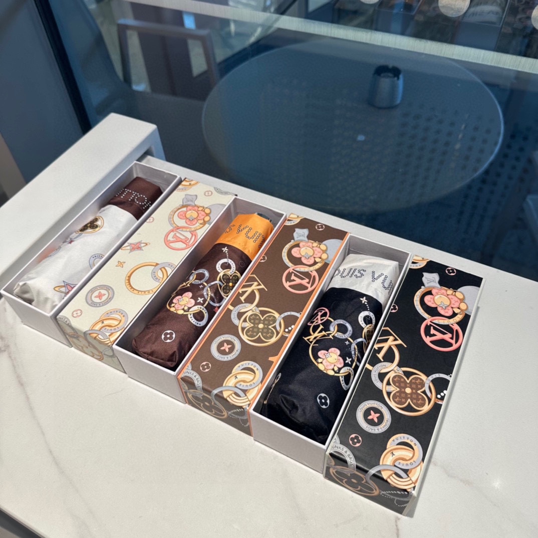 [TOP] Louis Vuitton LV Five-Fold Umbrella - 3 Colors