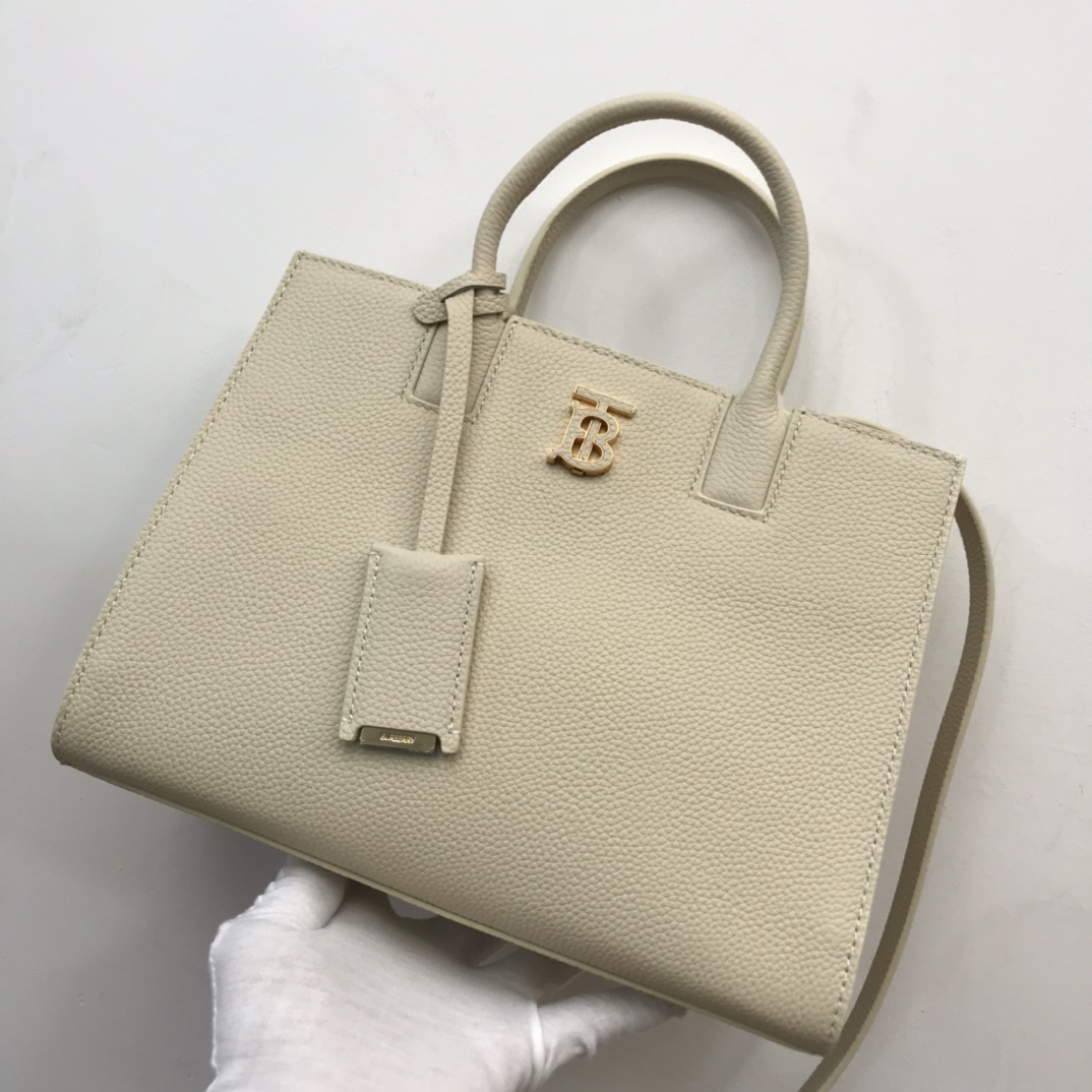 [TOP] BURBERRY Frances Detachable Shoulder Bags - White and Brown