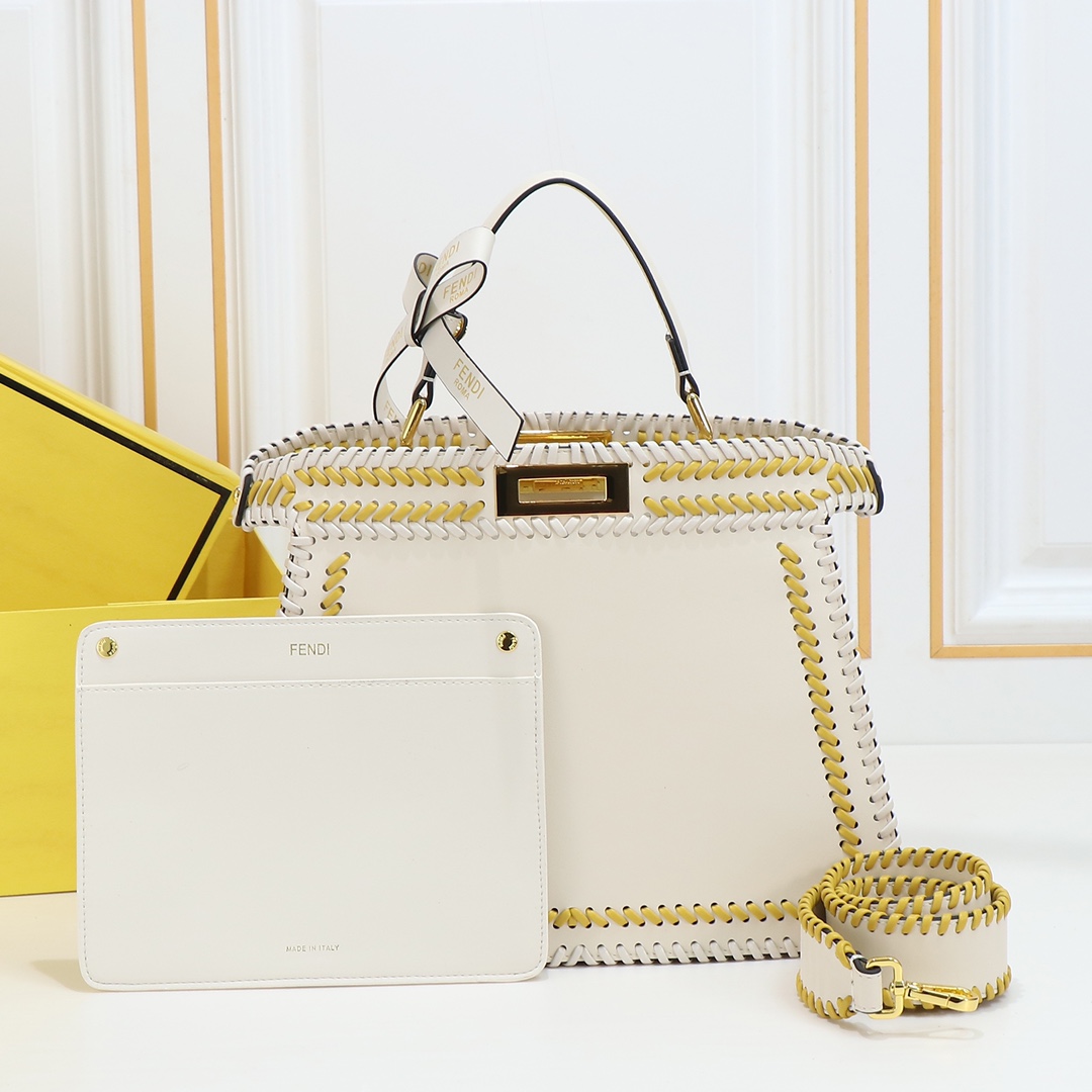 [TOP] FENDI Peekaboo ISeeU Cowhide Handbag - 4 Colors