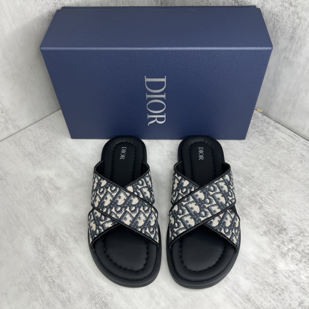[TOP] Christian Dior Cross Printed Men's Slippers - 4 Colour