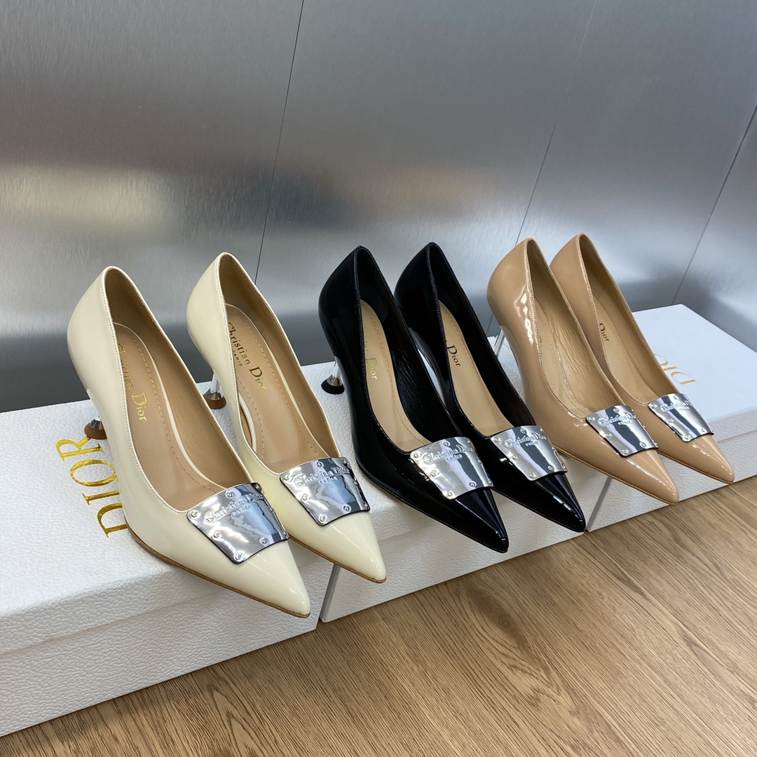 [TOP] Christian Dior Metal Buckle Heels - 3 Colour - 6.5cm