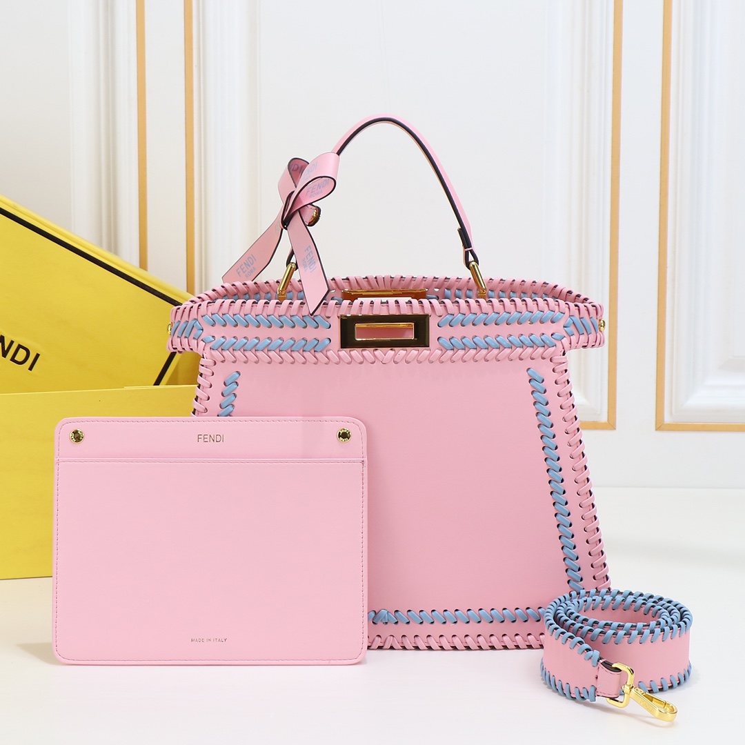 [TOP] FENDI Peekaboo ISeeU Cowhide Handbag - 4 Colors