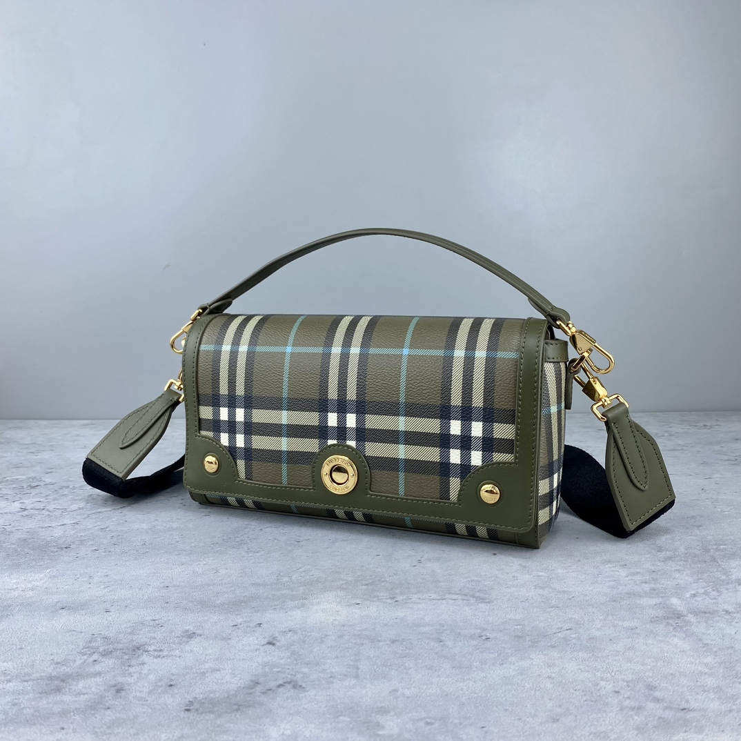 [TOP] BURBERRY Shoulder Messenger Bag Underarm Bag - Olive Green