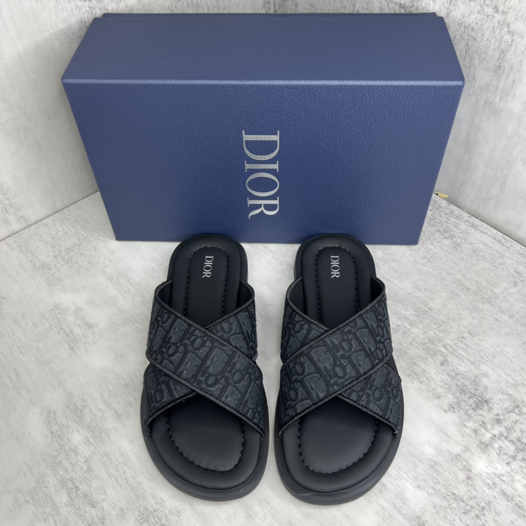 [TOP] Christian Dior Cross Printed Men's Slippers - 4 Colour