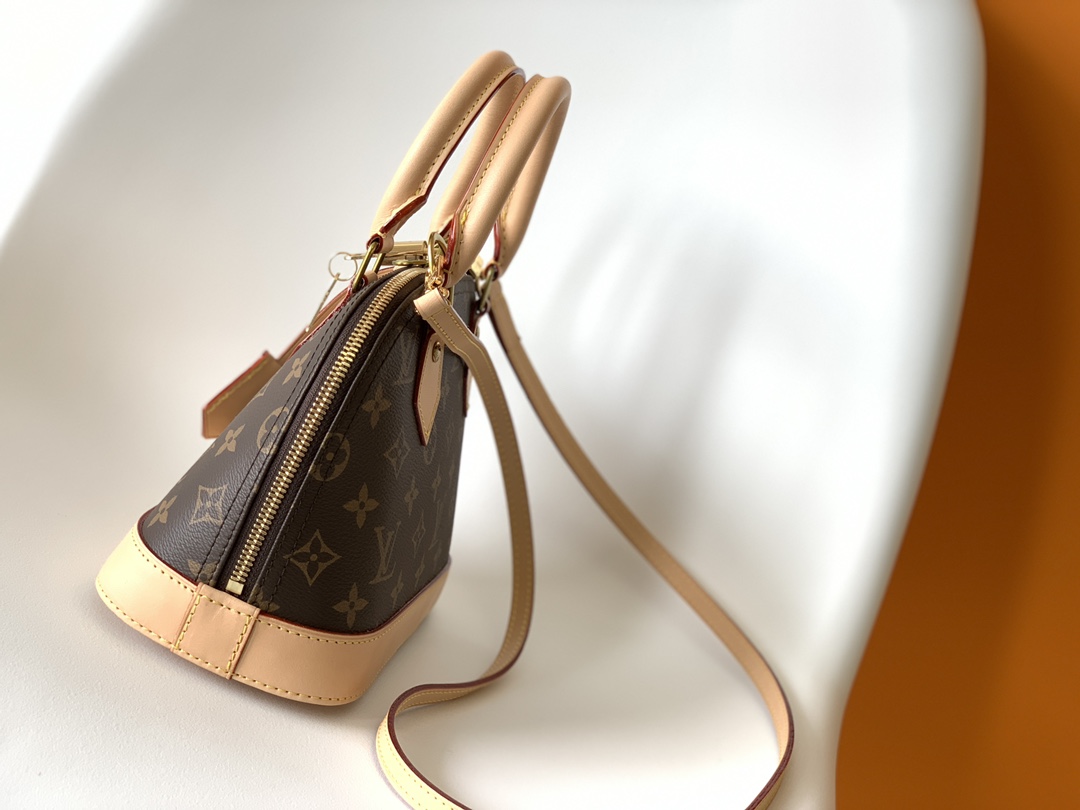 [TOP] Louis Vuitton LV Alma BB Braided Handle Bag  25 x 19 x 12 cm - Monogram